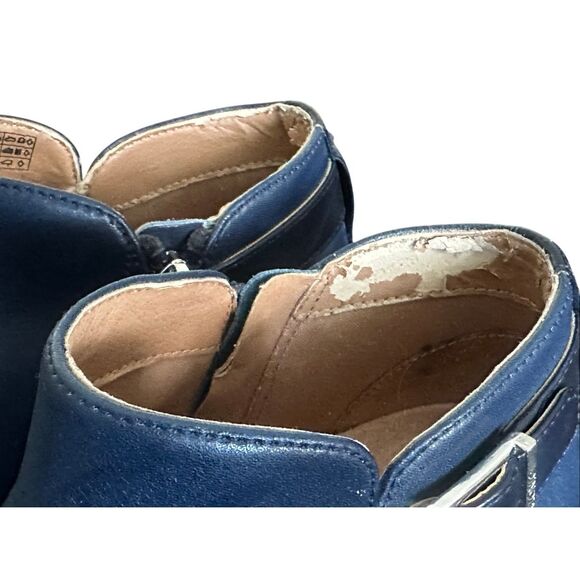 Vionic “Millie” Buckle Navy Blue Zip Ankle Boots Size 7 - Picture 10 of 12